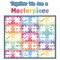 Carson Dellosa Crafty and Cool 54-Piece Together We Are a Masterpiece Motivational Bulletin Board Set, Colorful Quilt Squares and Denim Strips Classroom Decor